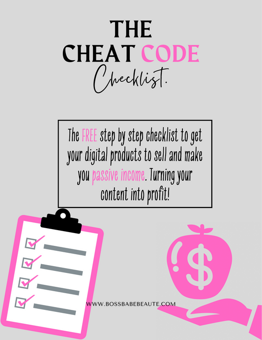 Cheat code checklist